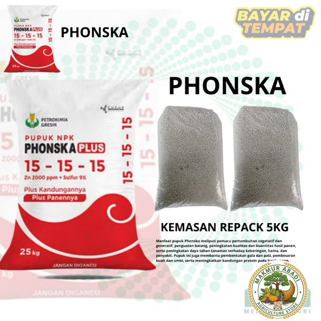 Pupuk NPK Phonska Plus 25kg - Diperkaya Sulfur & Zinc untuk Pertumbuhan Tanaman Optimal