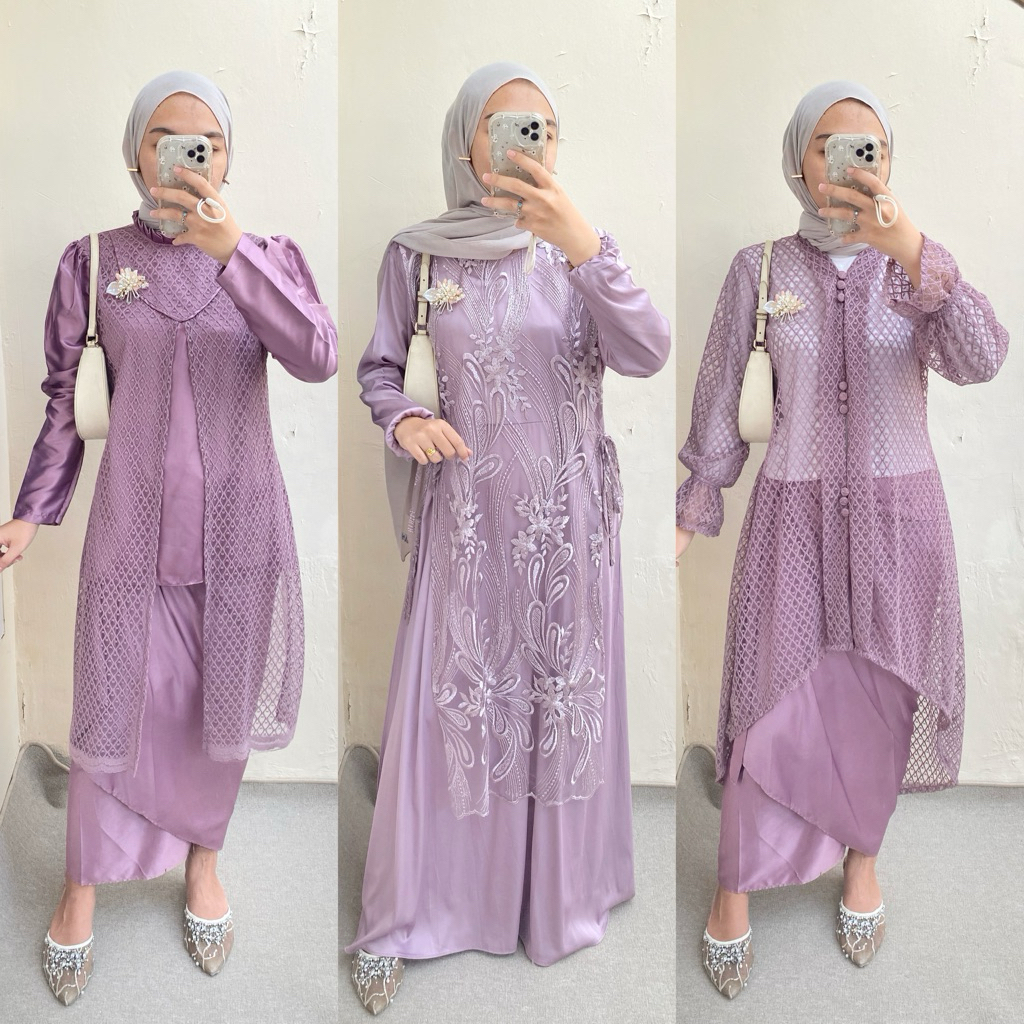QIAVI SHOP - Baju kembaran warna ungu / seragam keluarga purple / baju seragam warna ungu / seragam 