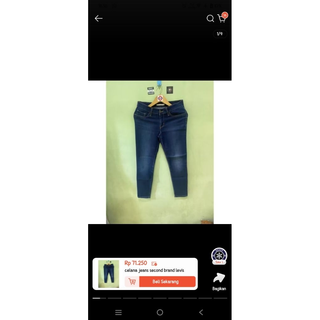 link co celana second brand Levis
