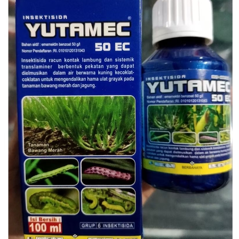 Yutamec 50EC ORIGINAL 100ML Insektisida Yutamec Ulat kontak dan sistemik pada tanaman