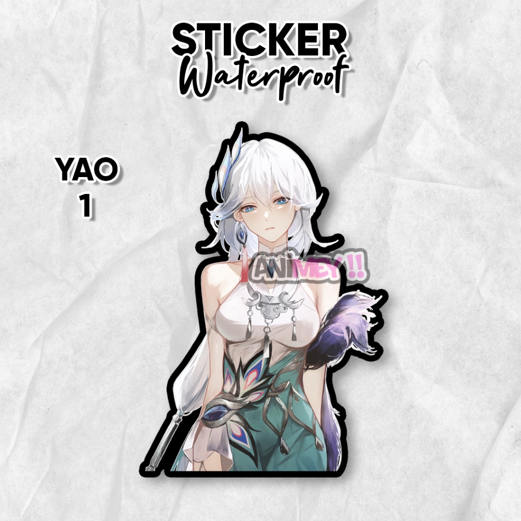 Stiker Yao Guang Game Honkai Star Rail / Sticker Anime Waterproof