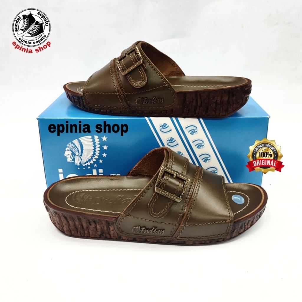 SANDAL KULIT PRIA INDIAN 445 - SANDAL INDIAN 445 ORIGINAL NYAMAN DAN AWET