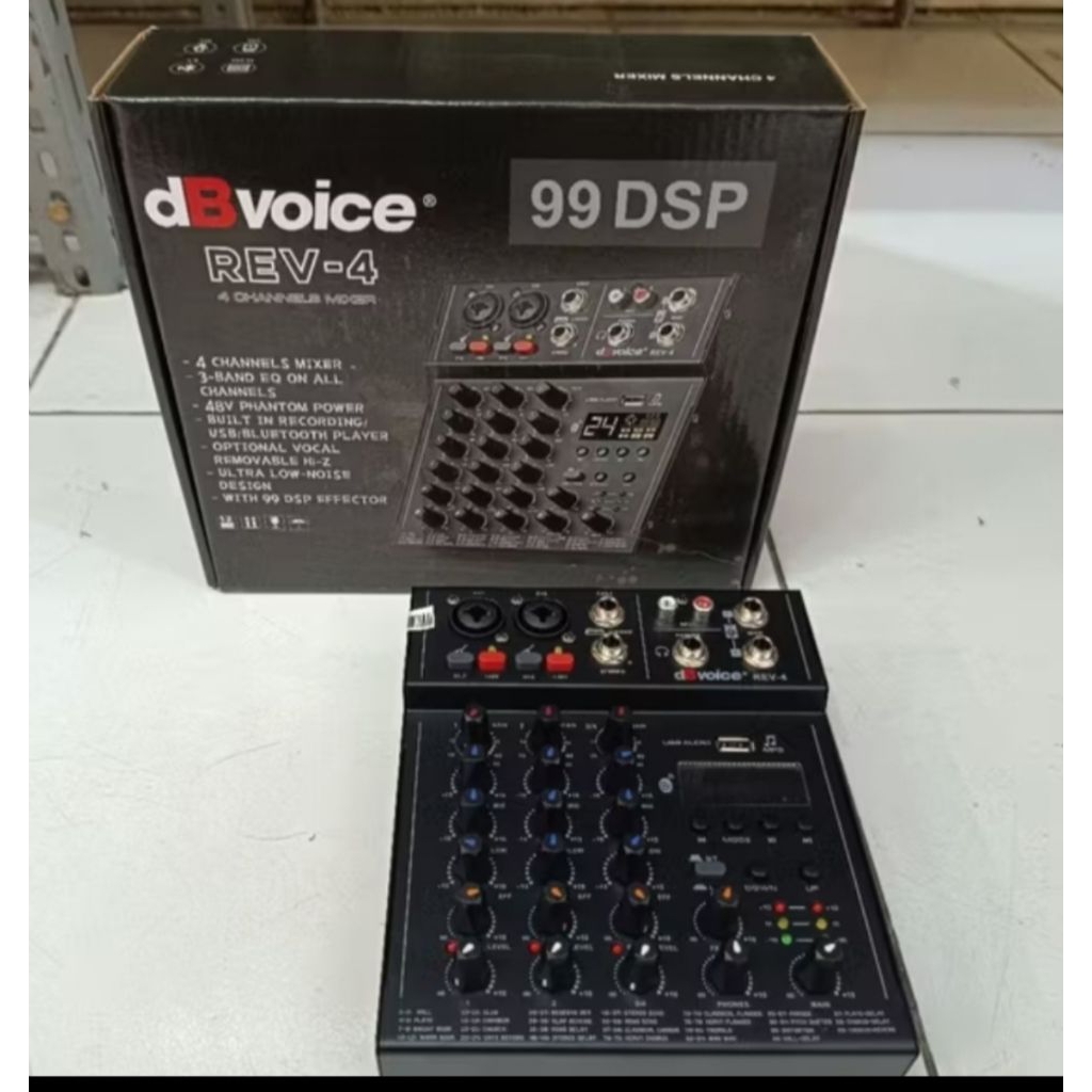 Mixer Audio Dbvoice REV 4 Audio Mixer 4Channel REV4 Original