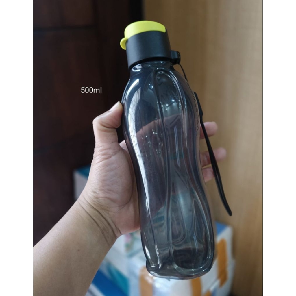 Tupperware ECO 500ml tutup flip warna hitam