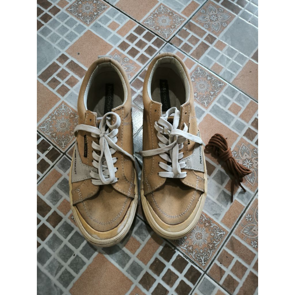sepatu fuse concept infuse low mustard denim