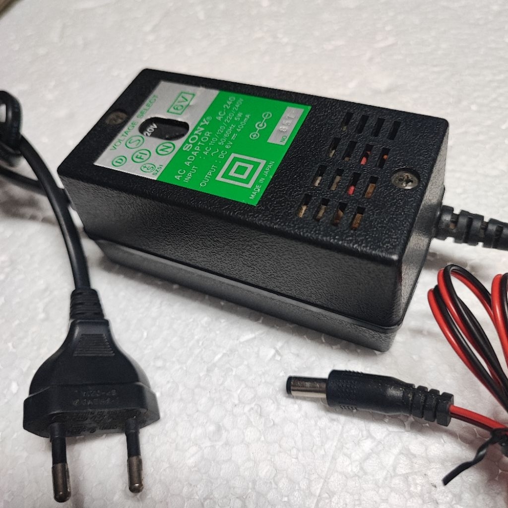 Adaptor SONY AC-240  6VDC 400mA untuk Radio Sony, barang original