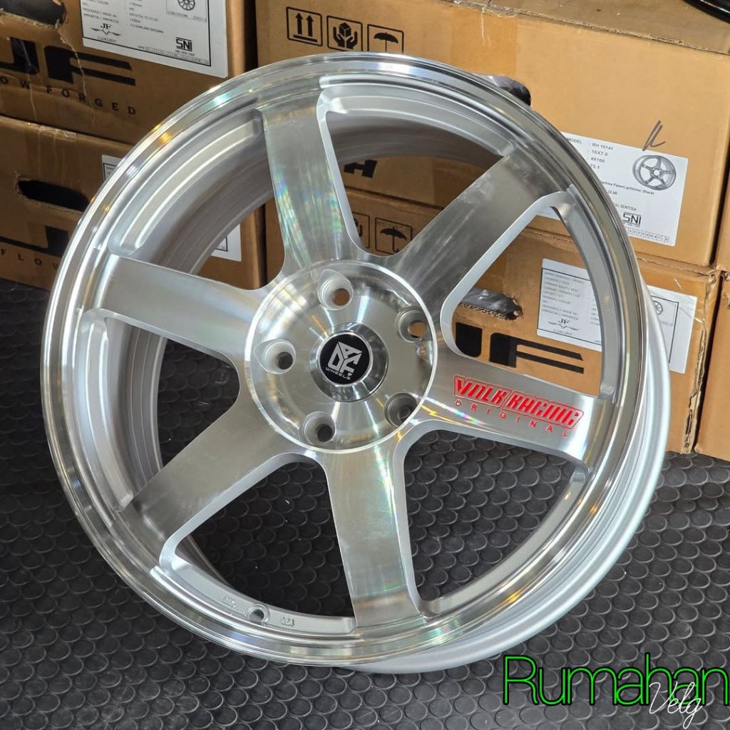 velg racing bmw ring 18 te37 flow forming lebar 8,5 - 9,5 pcs 5x120 velg racing r18 velg e46 velg mo