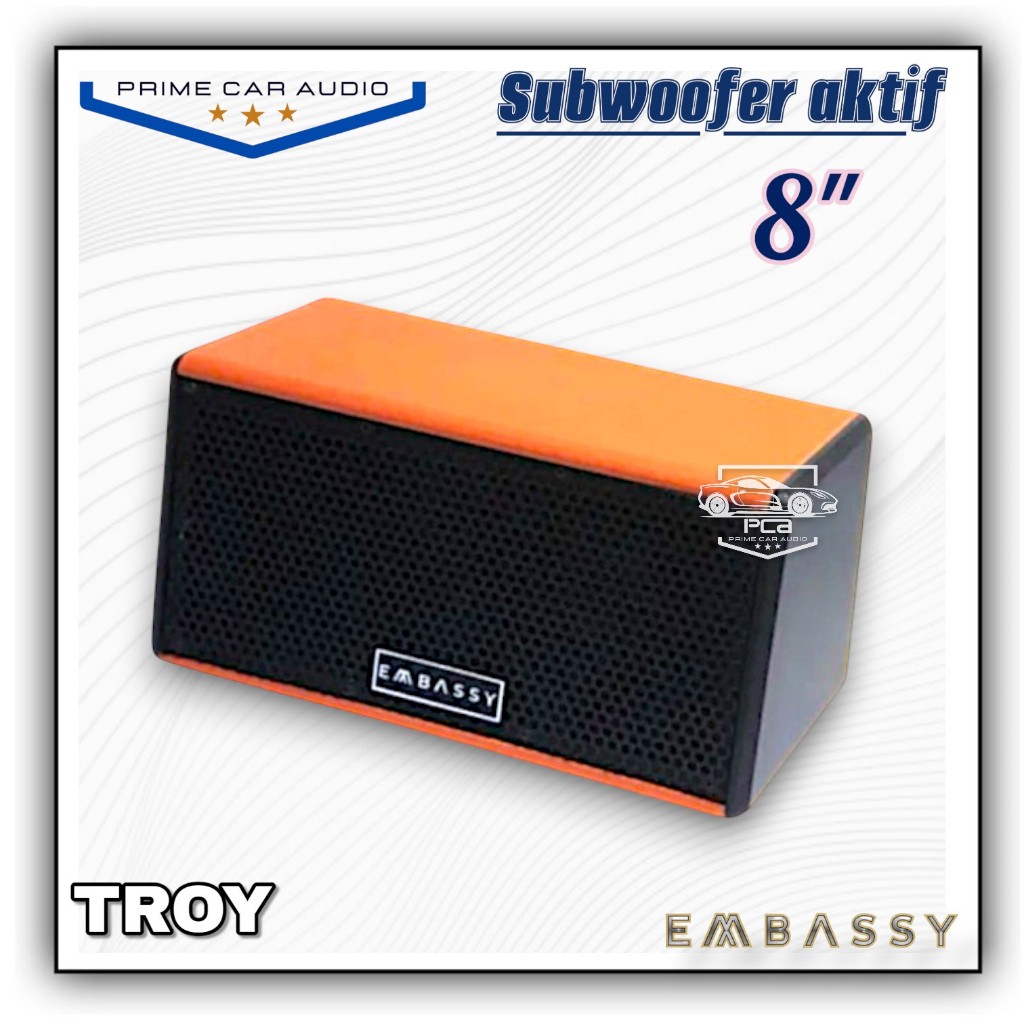 SUBWOOFER AKTIF 5 INCH DOUBLE WOOFER EMBASSY TROY SPEAKER MOBIL