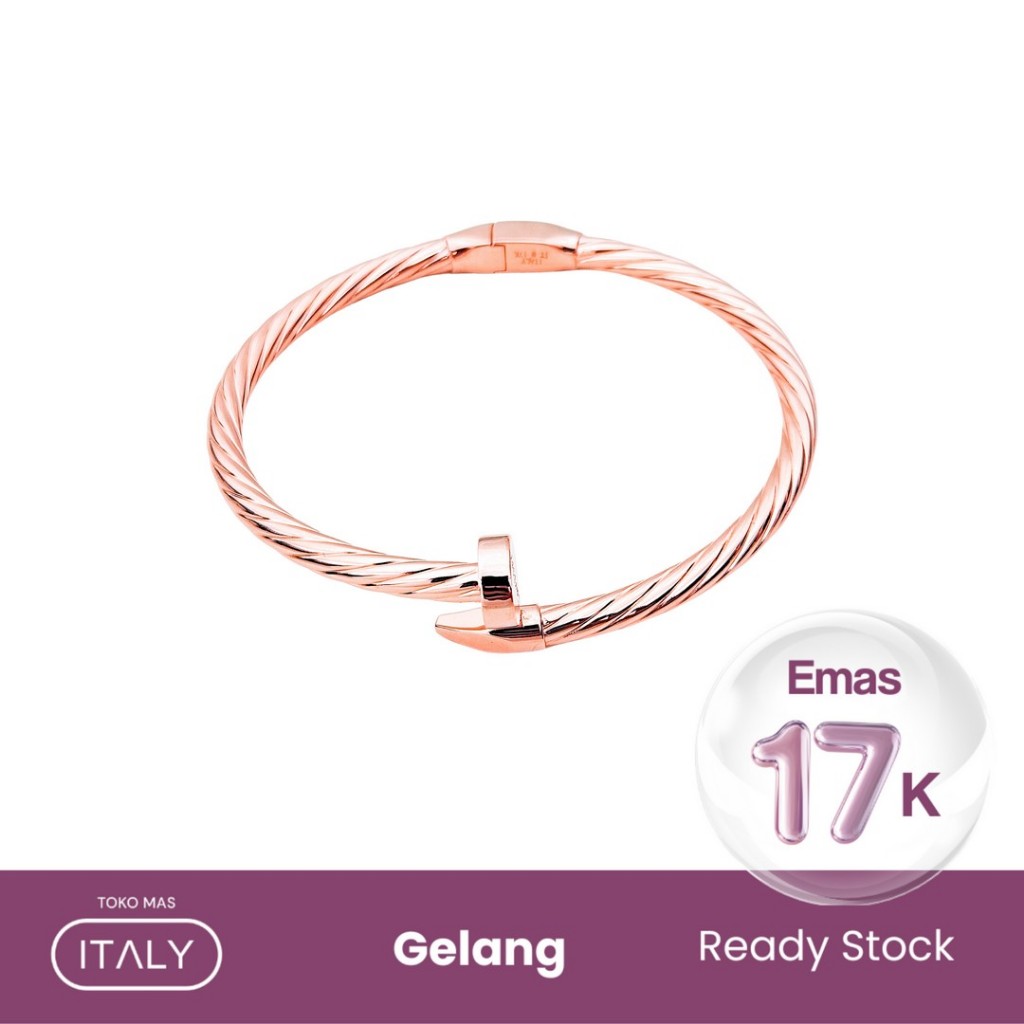 GELANG KAKU MODEL TINJU PAKU LILIT ROSE 750 17K
