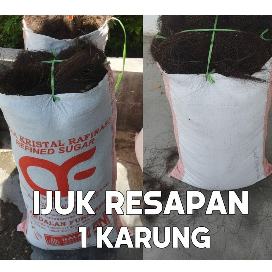 1 Karung Ijuk Resapan Air , Ijuk Resapan Saringan Filter Air