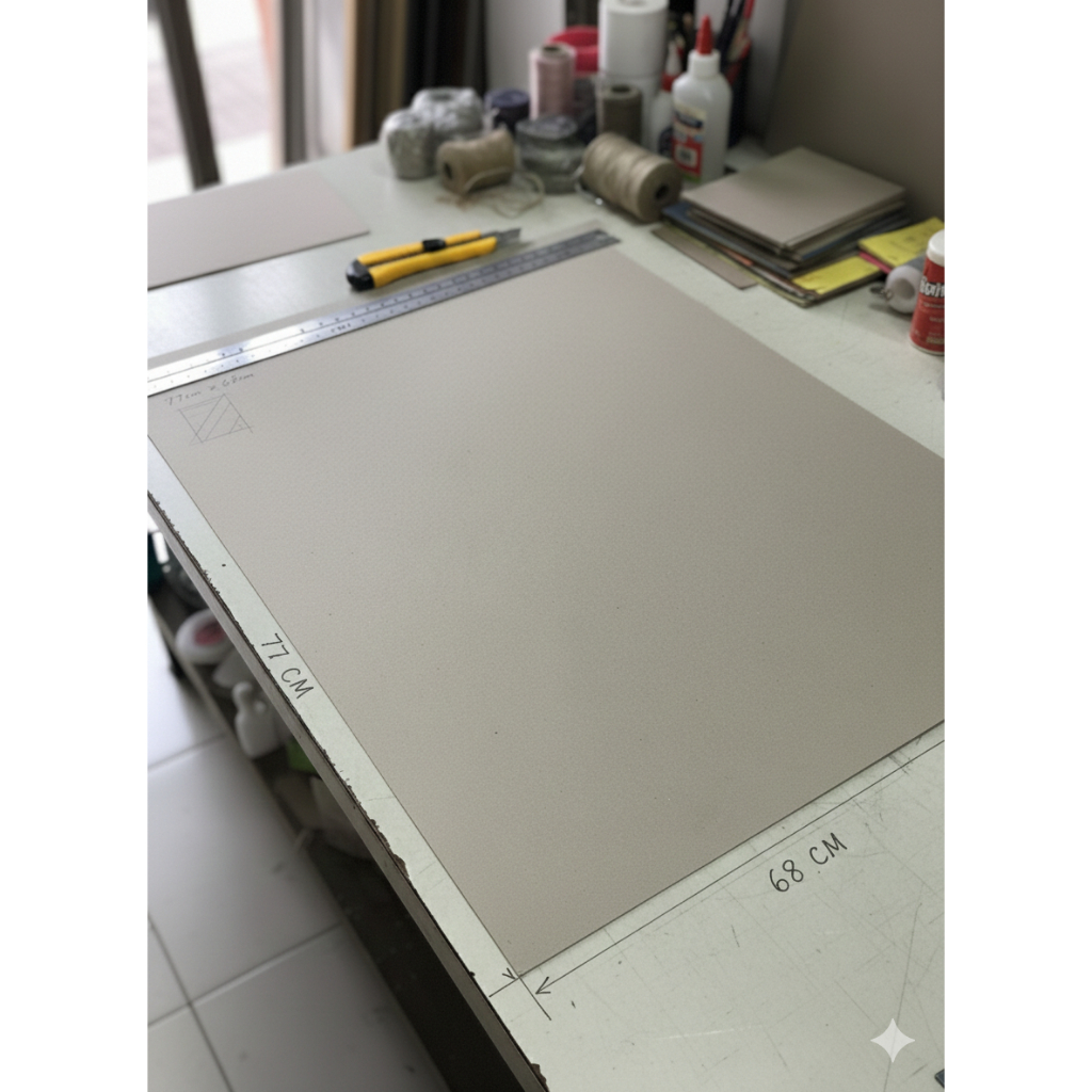 (10LEMBAR) KARTON POLA KRAFT UKURAN 68CM X 77CM / KERTAS KARTON COKLAT TEBAL NO.140 / KERTAS KARTON 