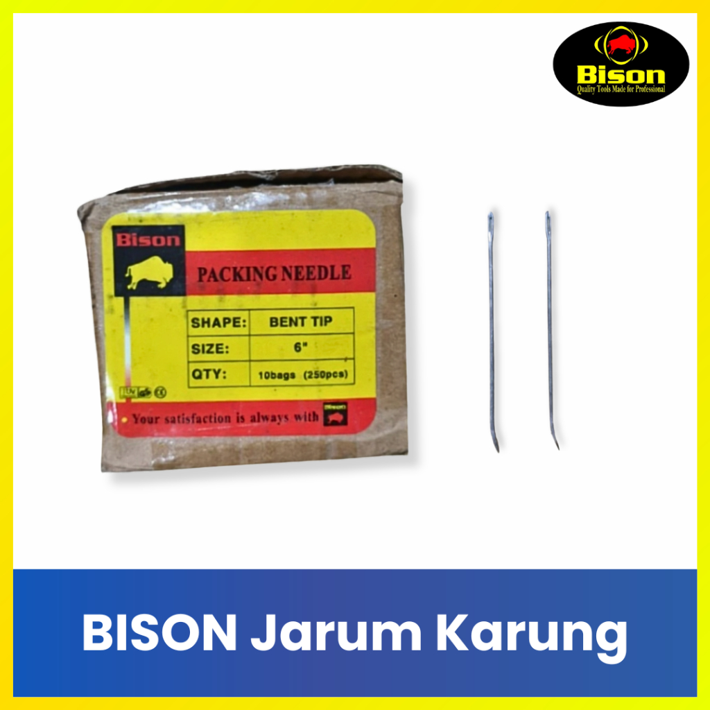 BISON Jarum Karung Tebal / Alat Jahit Karung Goni & Paket Kurir Ekspedisi @pcs