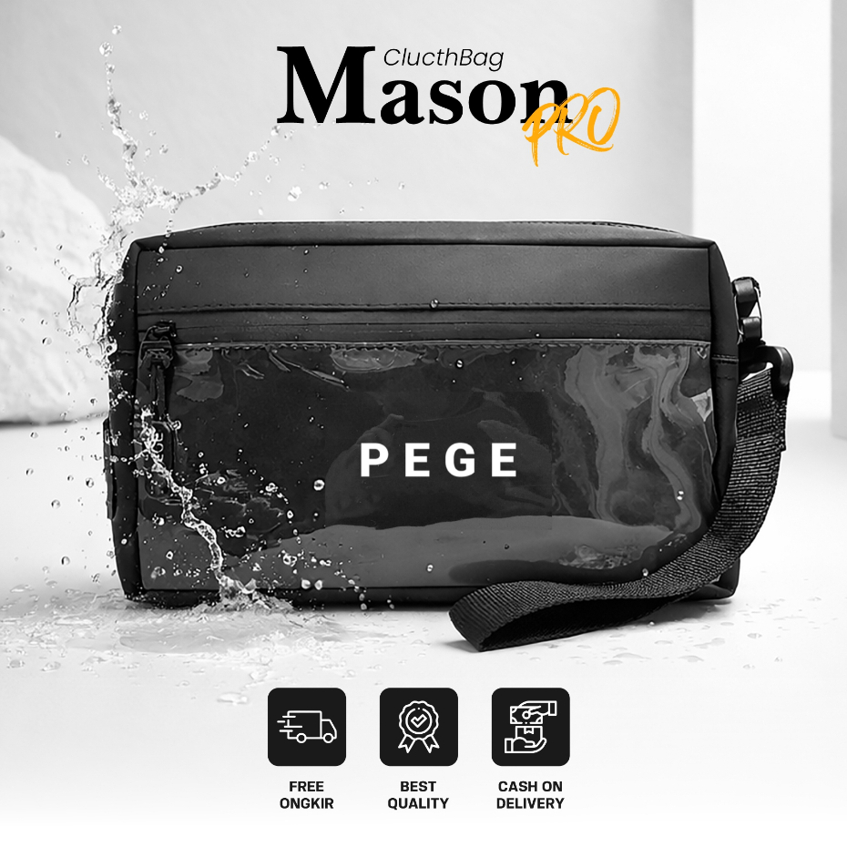 Tas Selempang Pria PEGE Mason Sling Bag & Clutch Waterproof - PG 9110