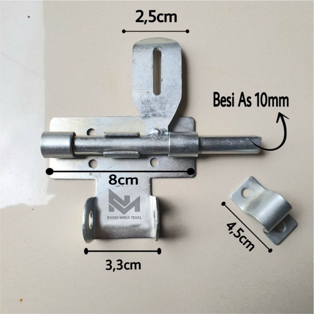 Slot/Grendel mini | kuncian untuk pintu besi dan pintu kusen