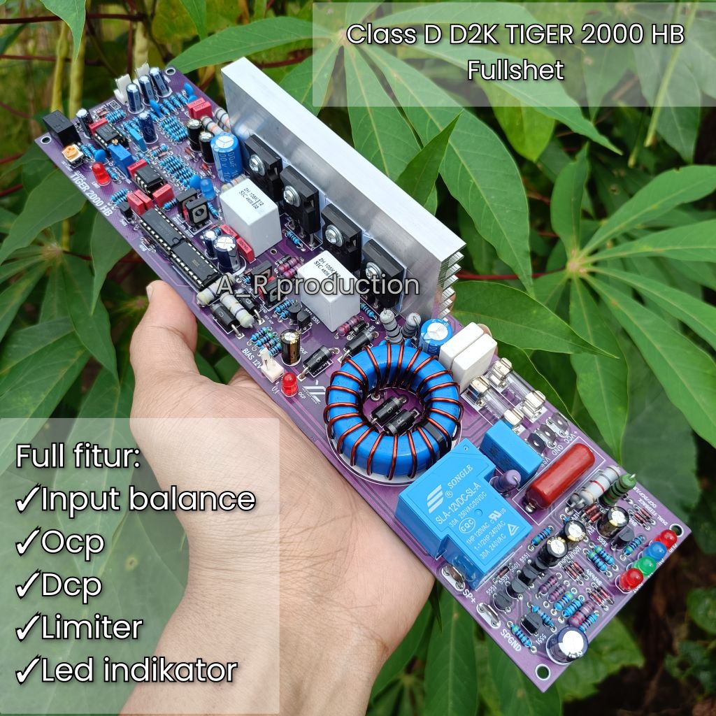 Driver classD D2K 2000 HB Halfbridge full fitur efisiensi tinggi daya watt besar suara super clarity