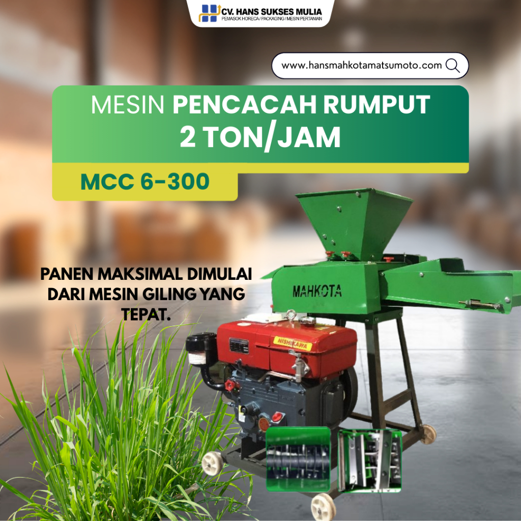 MESIN PENCACAH RUMPUT (MAHKOTA) MCC6-300