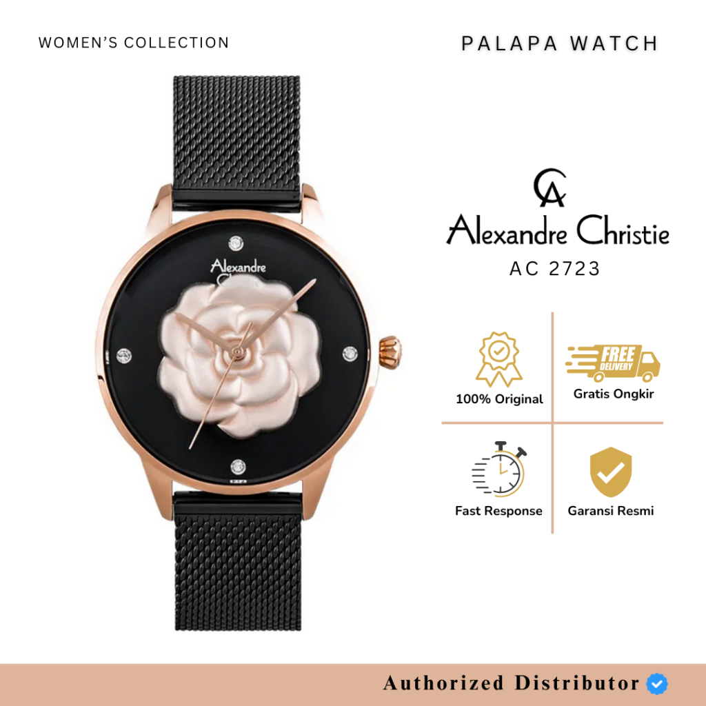Jam Tangan Wanita Alexandre Christie AC 2723 / AC2723 Rantai Pasir Original
