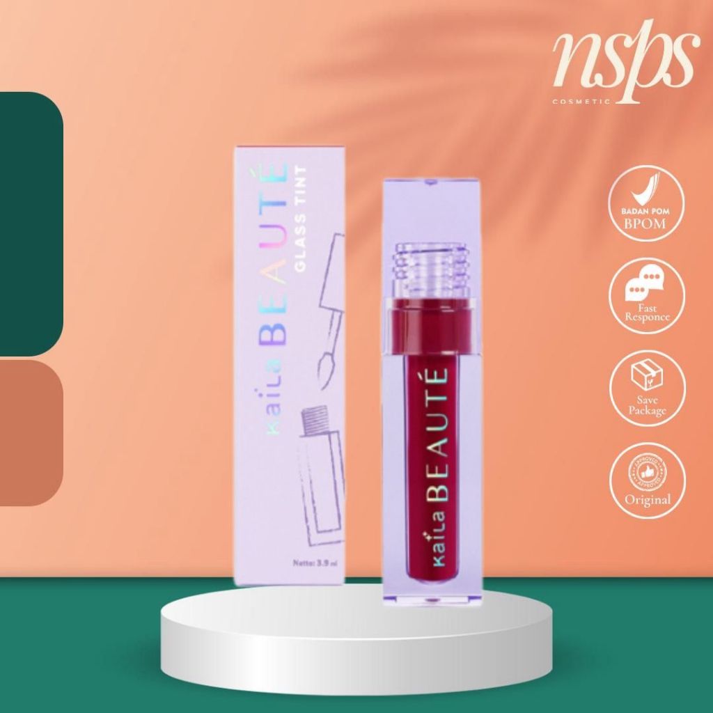 NSPS COSMETIC - Kaila Beaute Glass Tint Tiffany, Hybrid Lip Tint Plumpy