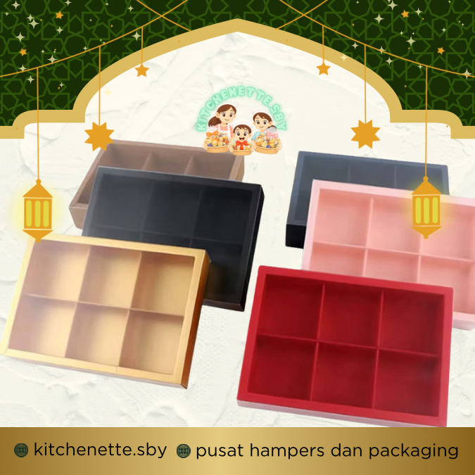 Kotak Kue Sekat Mika Slot 6 Dan Slot 4 Kotak Pie Dus Kotak Hampers