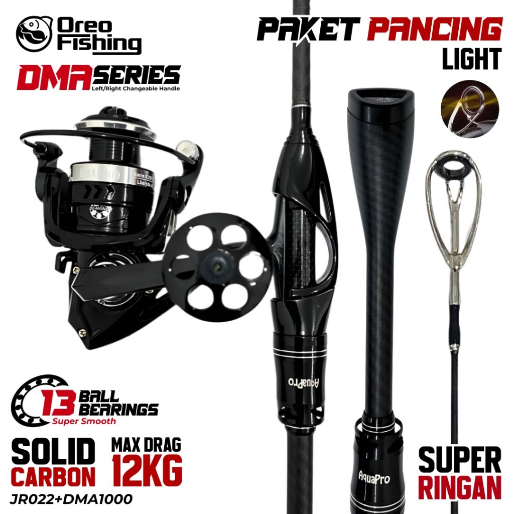 1 Set Joran Reel Alat Pancing Spinning & Casting 1.65M 1.80M Untuk Mancing Casting Ikan Gabus