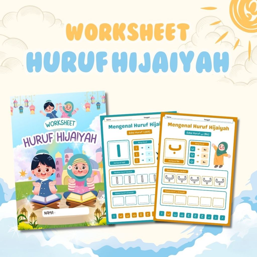 Worksheet Huruf Hijaiyah Buku Edukasi Lembar Kerja Anak Huruf Hijaiyah Untuk Anak Usia 2 3 4 5 Tahun