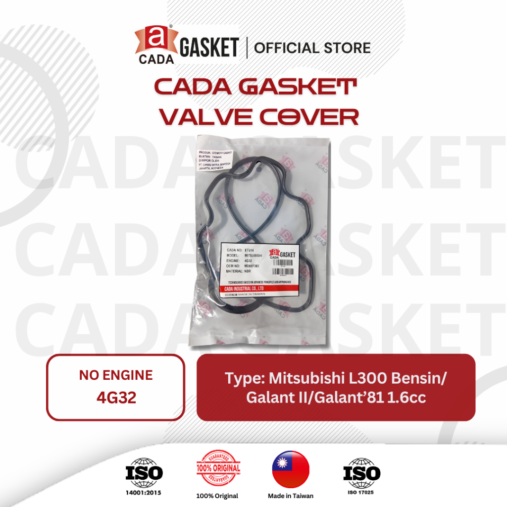 Cada Paking Tutup Klep Paking Gasket Valve Cover Mitsubishi L300 Bensin Galant II Galant 81 1600cc 4