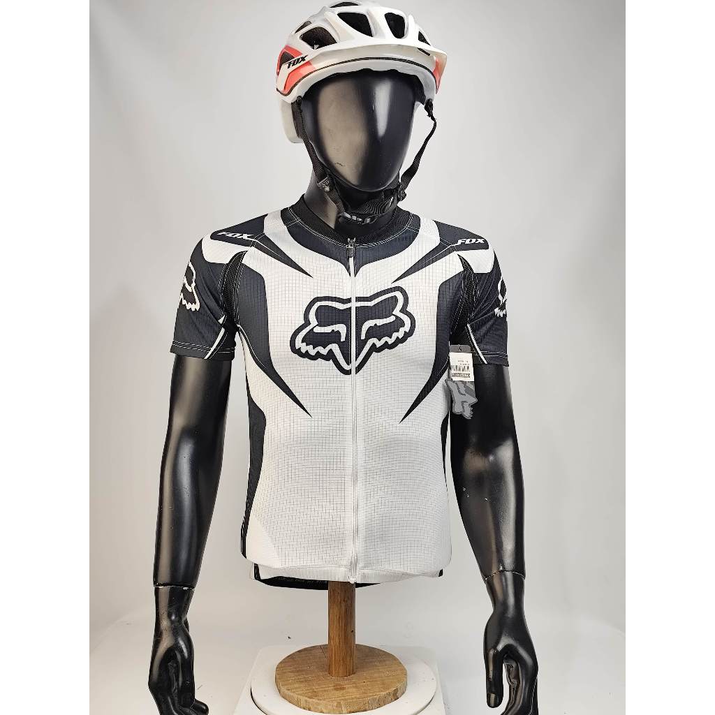 Fox Race White Jersey Sepeda MTB Jersey Sepeda Roadbike Jersey Sepeda MTB Original