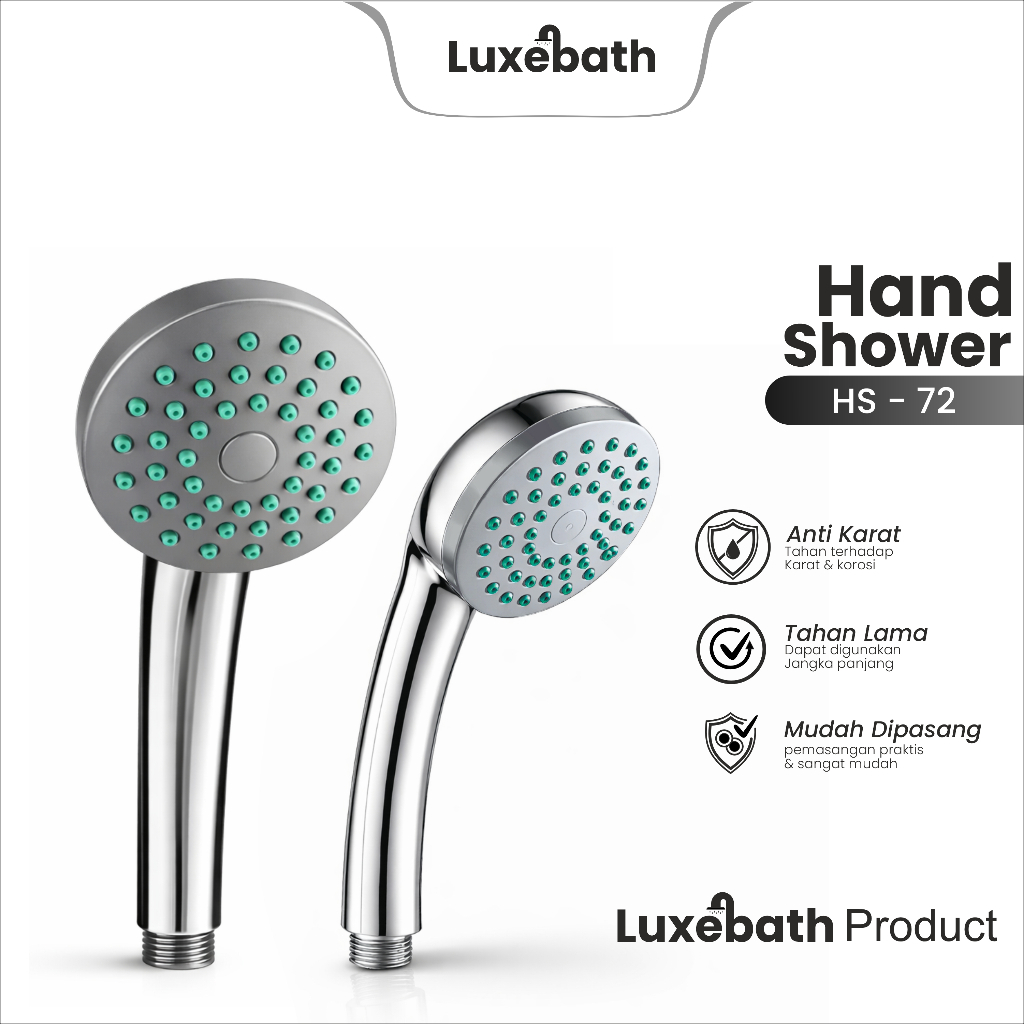 Kepala Shower Hand Shower Genggam Shower Tangan Tanpa Selang HS-72