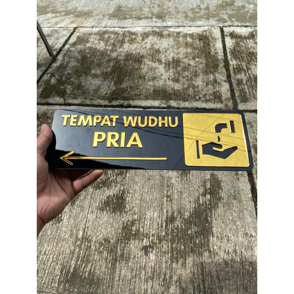 TEMPAT WUDHU AKRILIK/SIGN AKRILIK/TANDA TEMPAT WUDHU AKRILIK