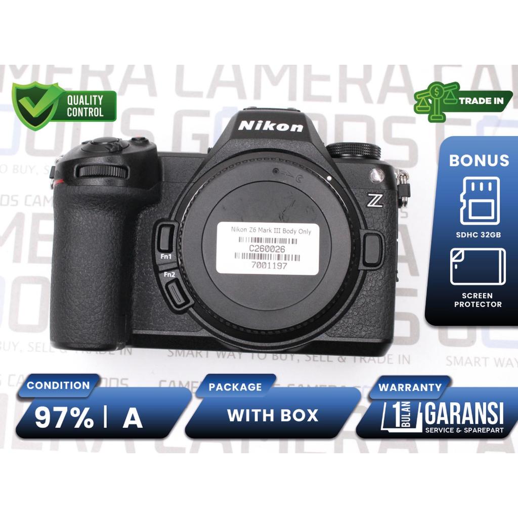 Kamera Nikon Z6 Mark III Mirrorless FullFrame BodyOnly Second Bekas Grade B+ / Nikon Z6III - C260026