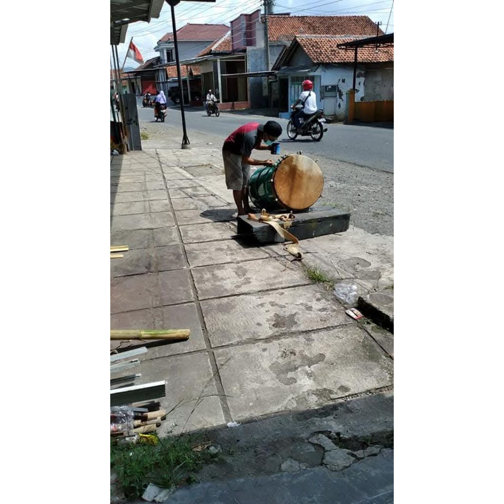 Bedug drum kulit sapi ukuran 60cm