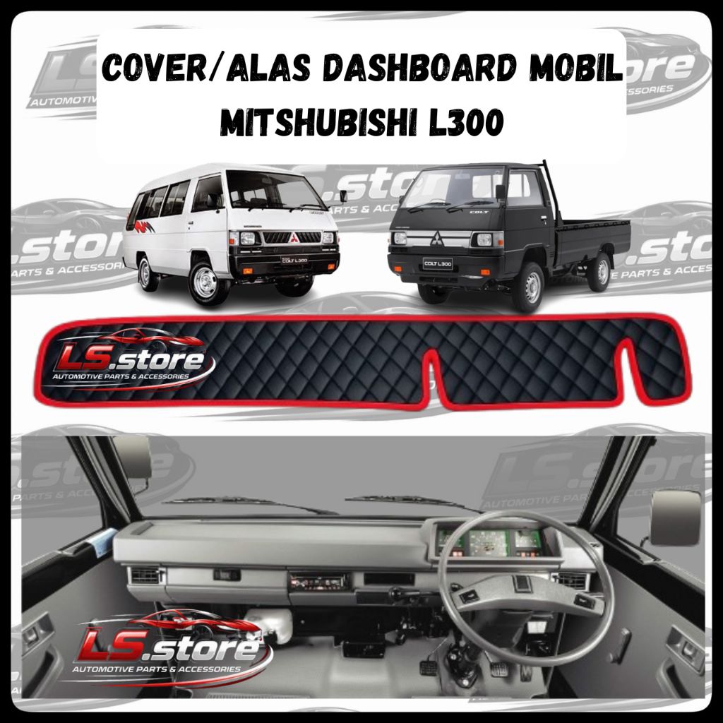 Cover / Alas Dashboard Kulit Sintetis Mitsubishi L300 Motif Wajik Bahan berkualitas Warna bervariasi