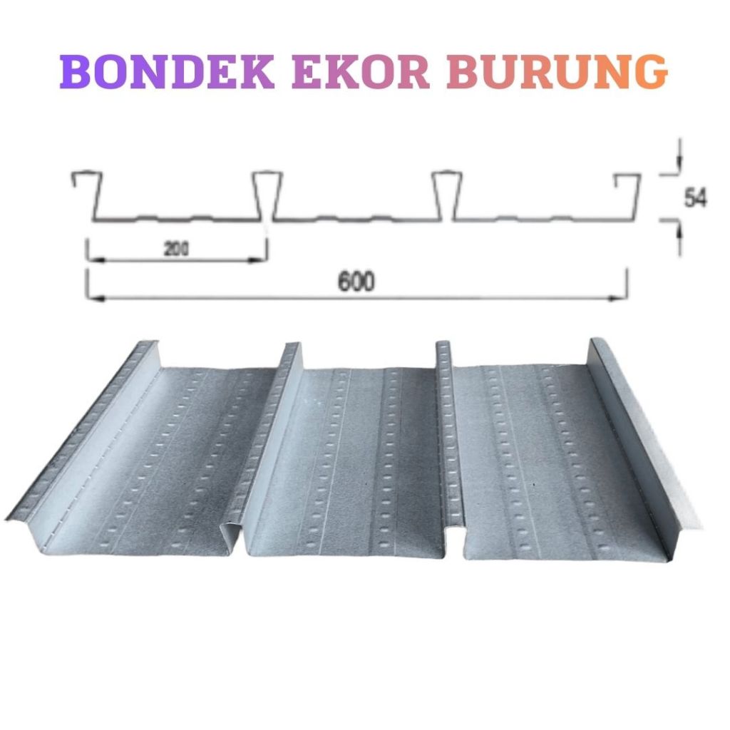 Bondek Ekor Burung / Bondeck / Pigeon Back / Decking / Komposit / Composite Decking