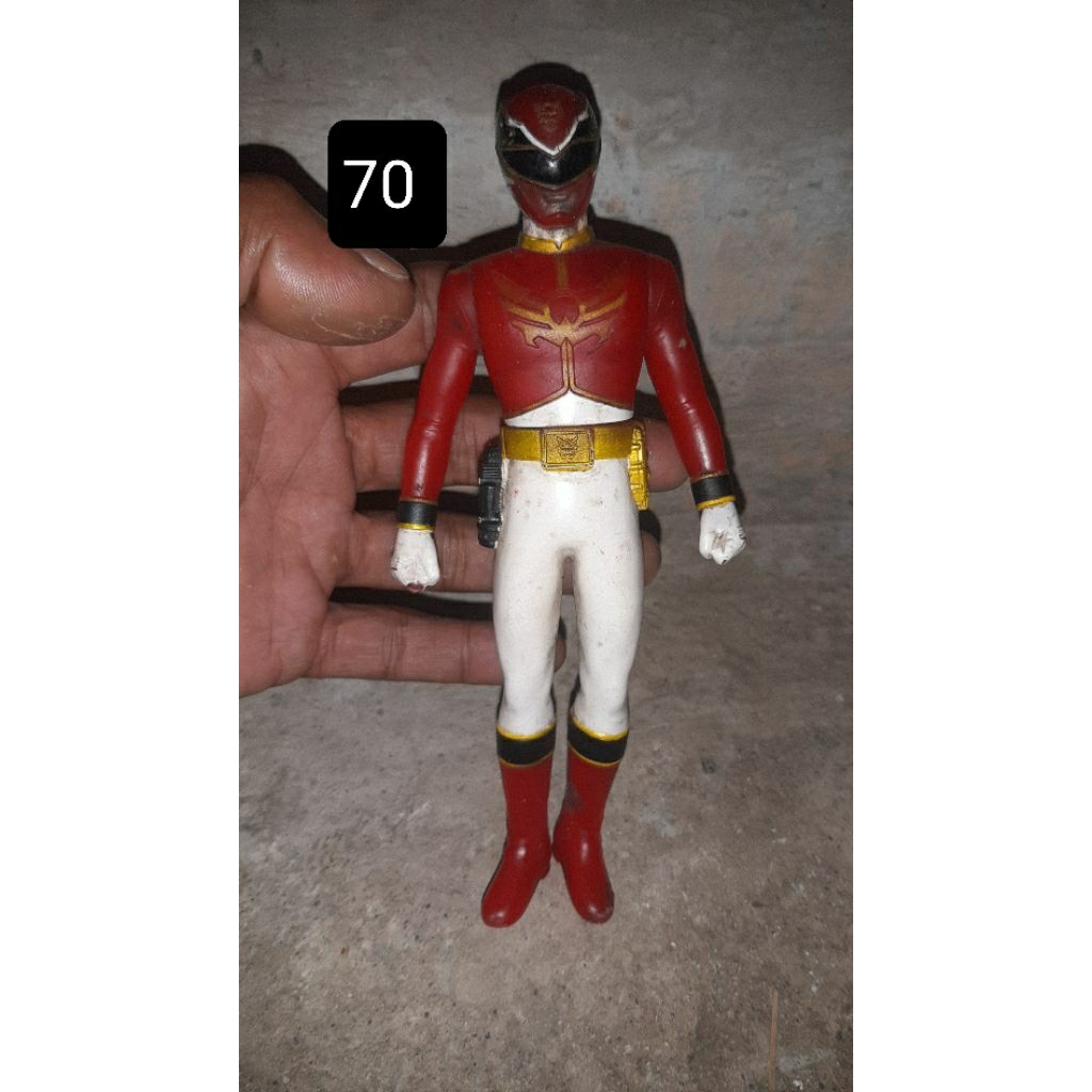 action figure tensu sentai goseiger red ori bandai