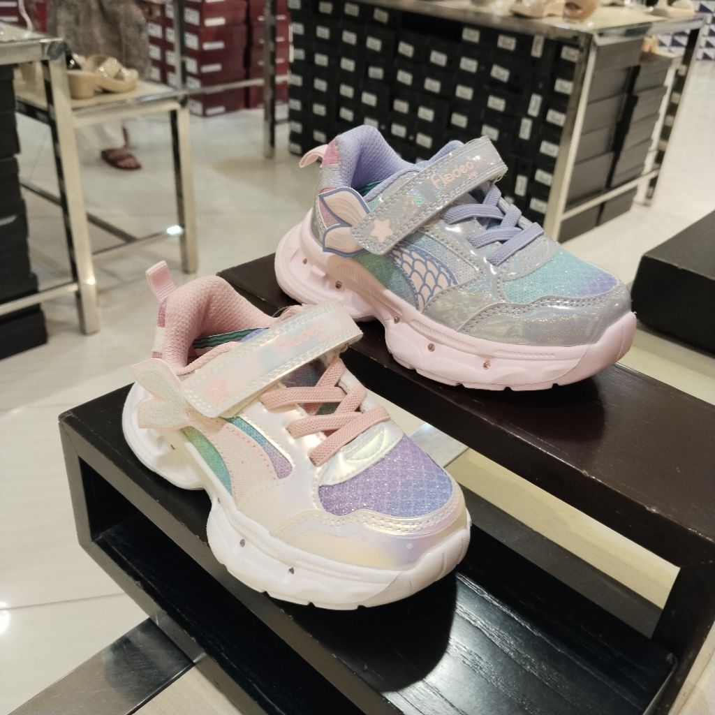 FLADEO KIDS Sepatu sneakers anak lampu perempuan lucu