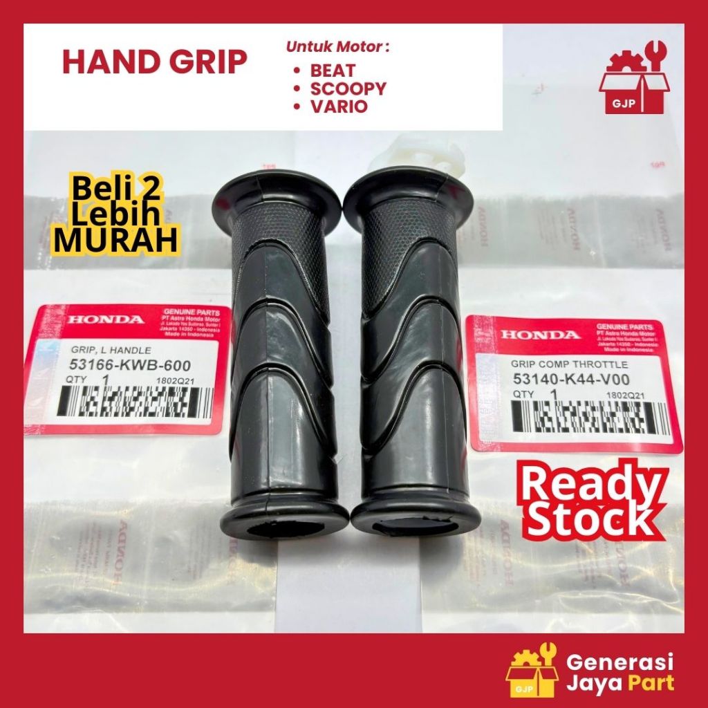 Hang Grip Karet Stang BEAT SCOOPY VARIO | HAND GRIP | HONDA | 53166-KWB-600
53140-K44-V00 | Asli Ori