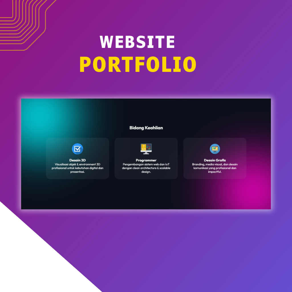 Website CV & Portofolio Profesional Hosting 1 Bulan