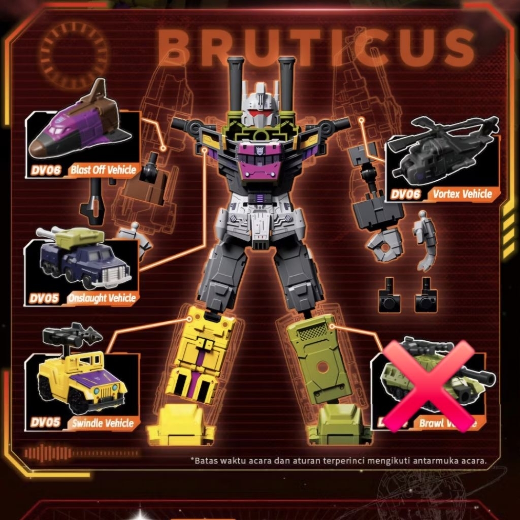 Blokees Bruticus Part Defender Version vol 5, vol 6, Swindle Vehicle, Onslaught Vehicle, Blastoff Ve