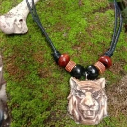 Kalung Etnik Ukir Harimau / Macan Putih Siliwangi