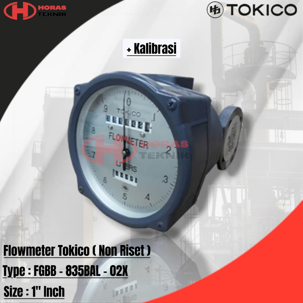 Flow Meter Tokico 1" Inch Non Reset Counter Type FGBB-835BAL-02 X Cast Iron Include Kalibrasi Metrol