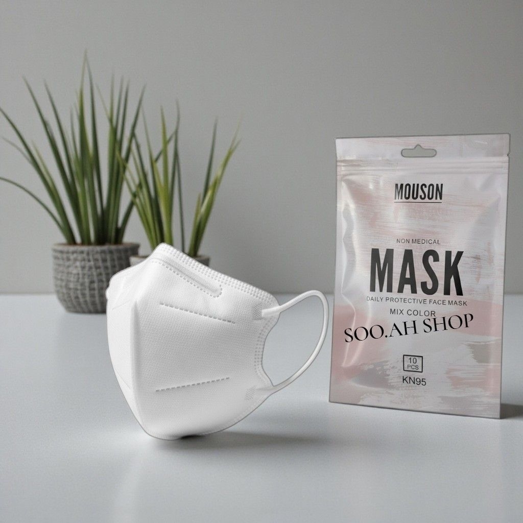 Masker Mouson KN95 5Ply Emboss 1box isi 50pcs