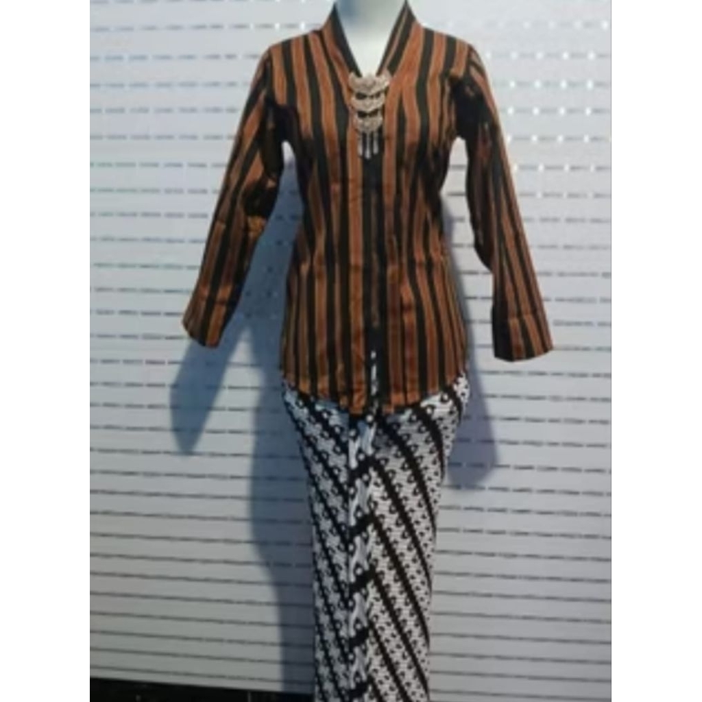 (set) kebaya batik lurik Kartini / encim [ Atasan + Bawahan ] wanita dewasa