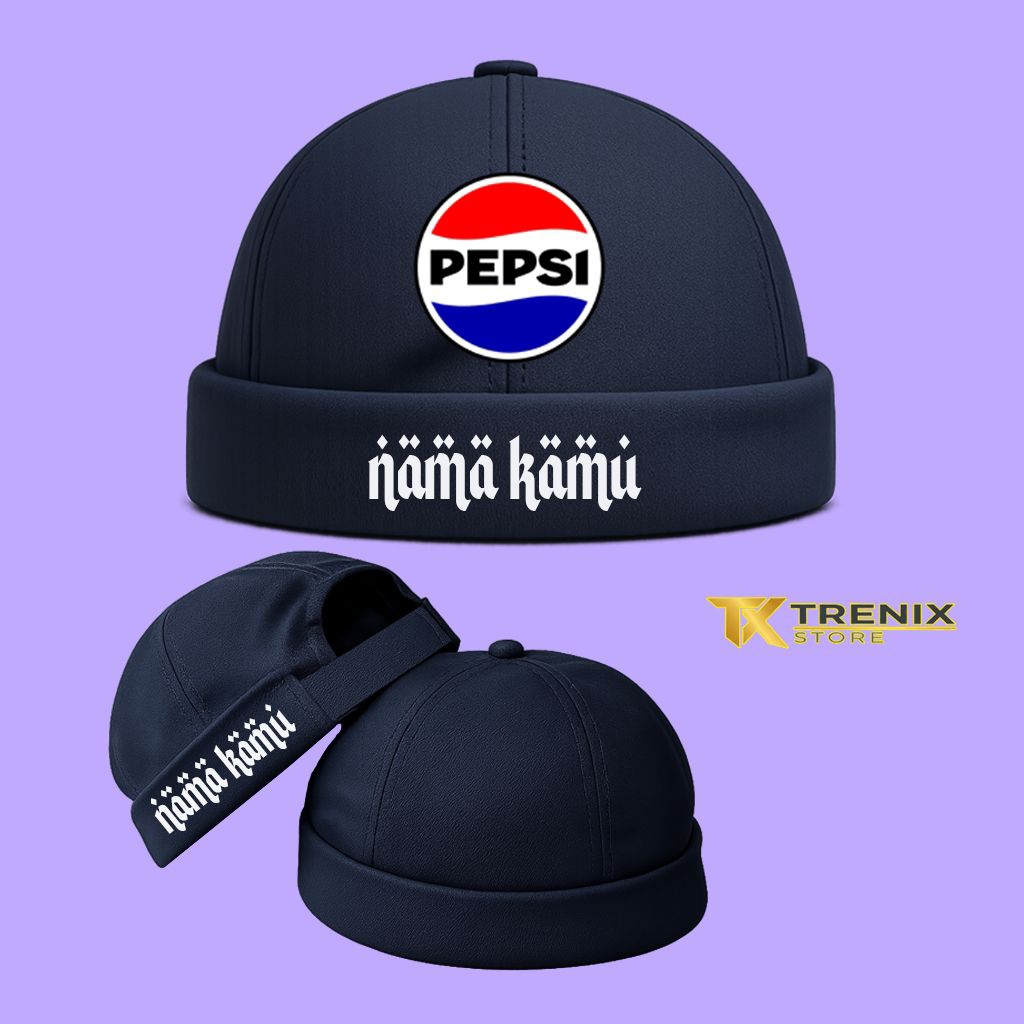 Peci Anak Miki Hat Logo Pepsi Miki Hat Anak Usia 2-8 Tahun  Bahan Rafel Premium Sablon DTF Tahan Lam