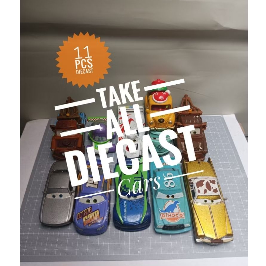 Take all diecast loose, junk, tidak mulus, Mattel, Disney , Tomica 11 pcs