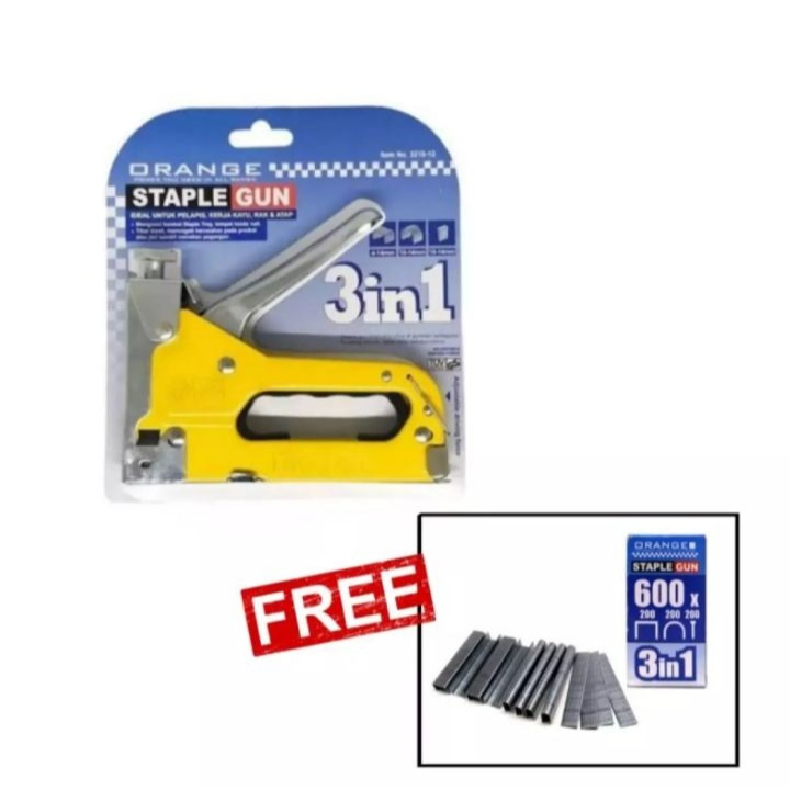 Staples Gun / Staples Tembak 3in1 Orange