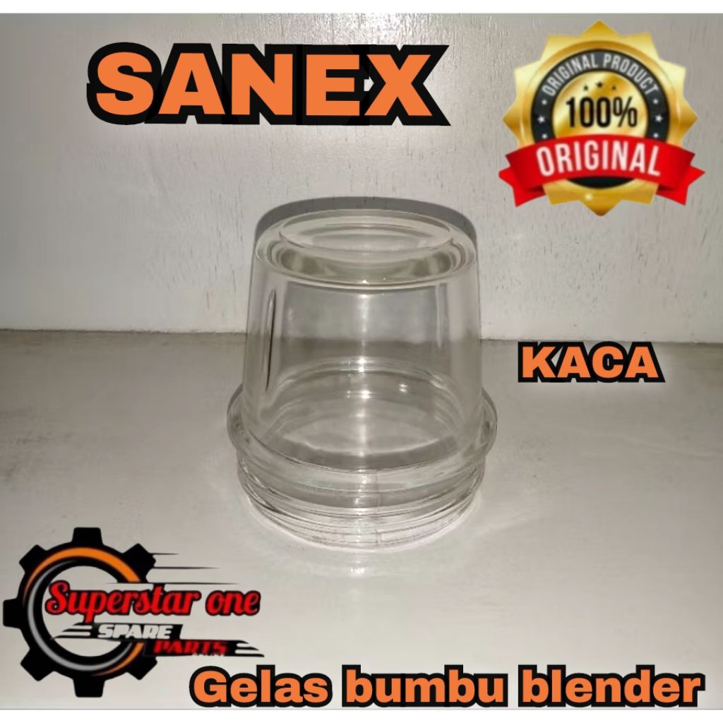 gelas bumbu blender sanex kaca/gelas kaca blender sanex