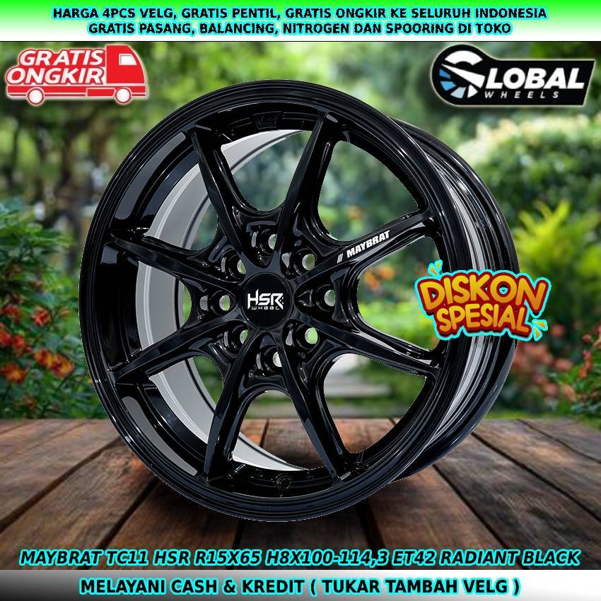 Velg hsr R15 untuk mobil Confero| Alvez| BinguoEV| Kijang LGX| Panther| dll velg hsr maybrat R15