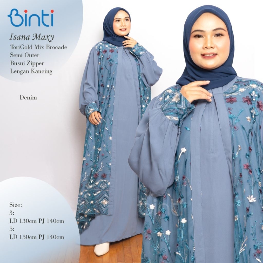 ISANA DRESS MAXY JUMBO LD.130 DAN LD.150 BY.BINTI