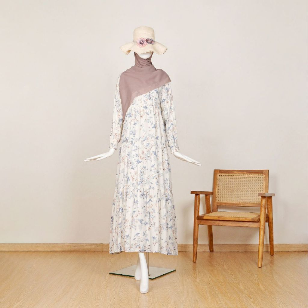 Nvfastore - Gamis rayon model terbaru floral Gamis jumbo Ld 120