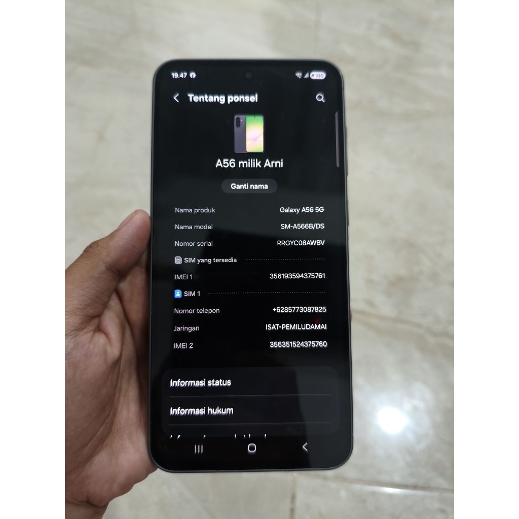 Samsung A56 ram 12/256